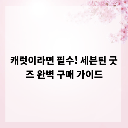 캐럿이라면 필수! 세븐틴 굿즈 완벽 구매 가이드