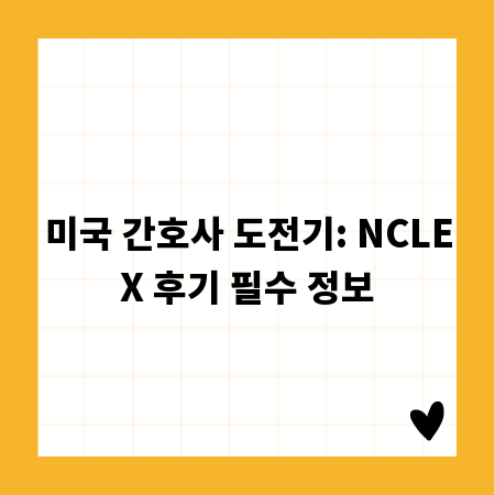 미국 간호사 도전기: NCLEX 후기 필수 정보