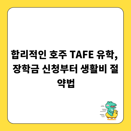 합리적인 호주 TAFE 유학, 장학금 신청부터 생활비 절약법