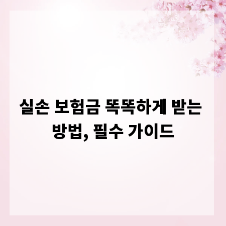 실손 보험금 똑똑하게 받는 방법, 필수 가이드