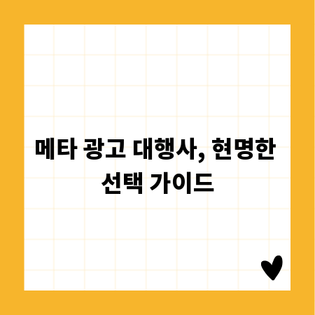 메타 광고 대행사, 현명한 선택 가이드