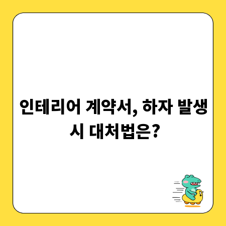 인테리어 계약서, 하자 발생 시 대처법은?
