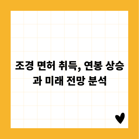 조경 면허 취득, 연봉 상승과 미래 전망 분석