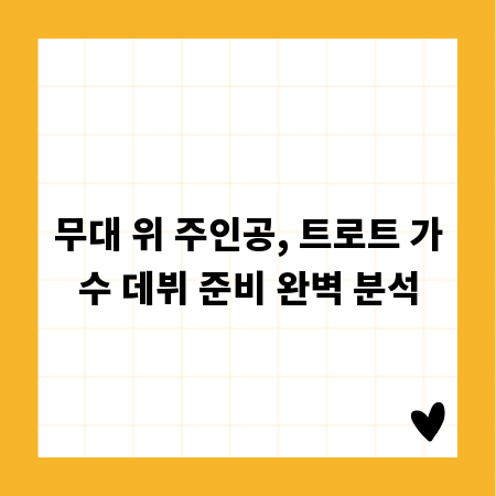 무대 위 주인공, 트로트 가수 데뷔 준비 완벽 분석