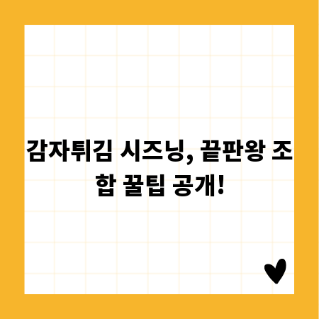 감자튀김 시즈닝, 끝판왕 조합 꿀팁 공개!