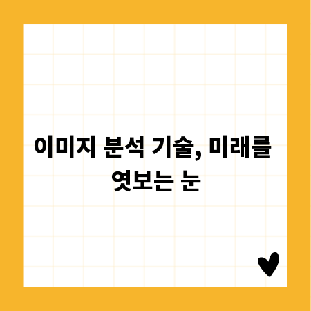 이미지 분석 기술, 미래를 엿보는 눈