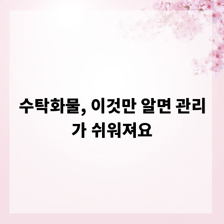 수탁화물, 이것만 알면 관리가 쉬워져요