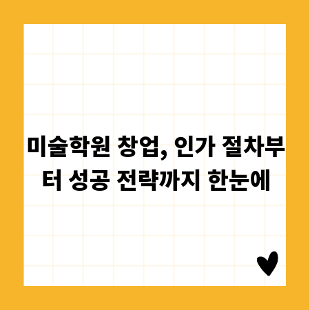 미술학원 창업, 인가 절차부터 성공 전략까지 한눈에